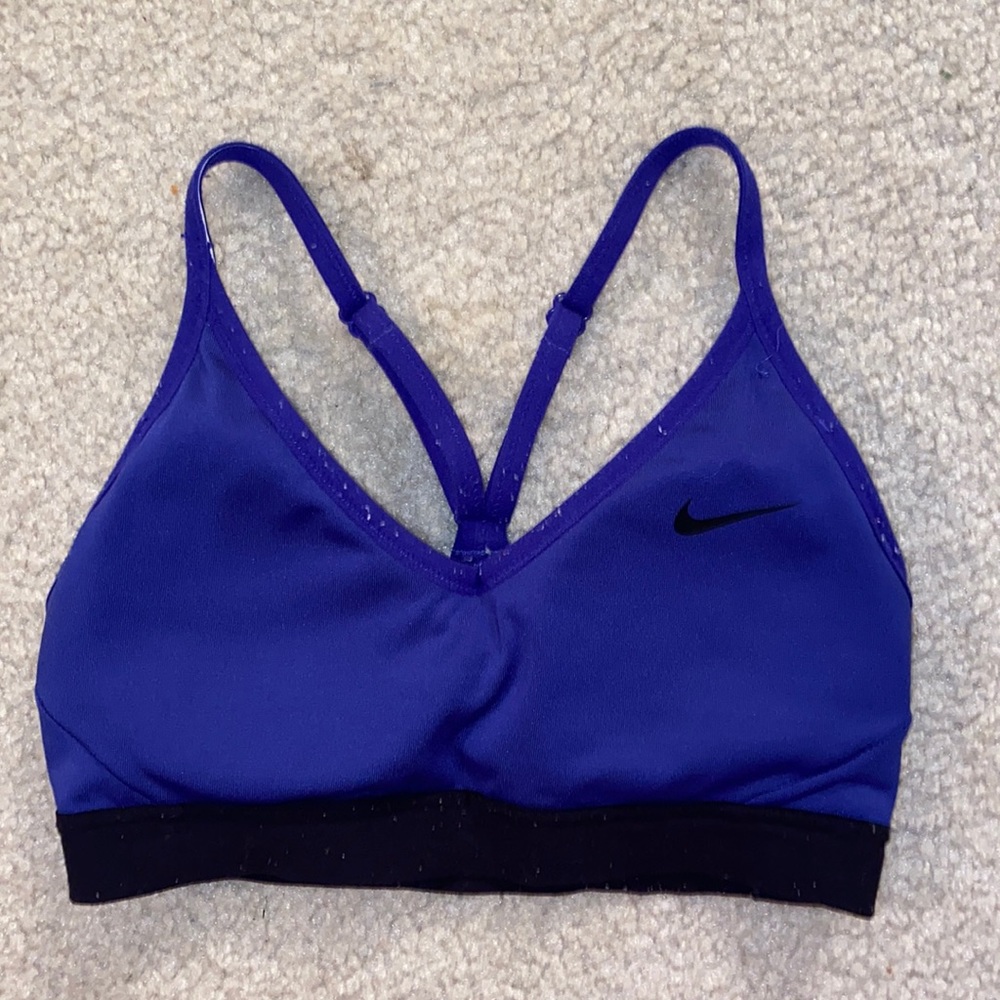 blue nike sports bra